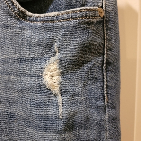 JUST Black Distressed Jeans Size 28 - Picture 4 of 9